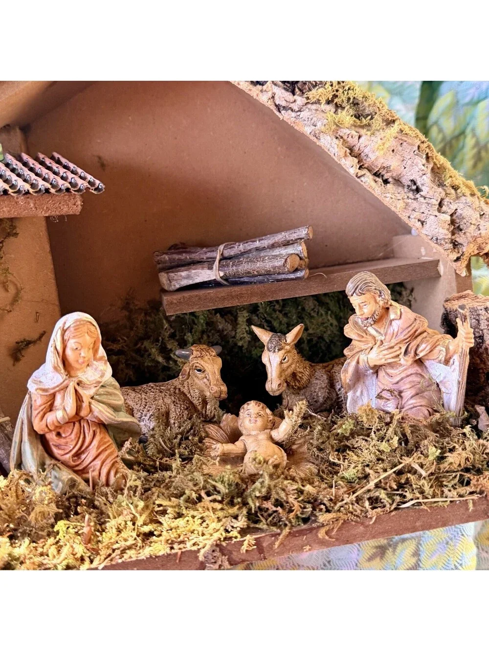 Fontanini Nativity Set Manger Crèche Stable Mary Joseph Jesus ~ Spanolux, Italy